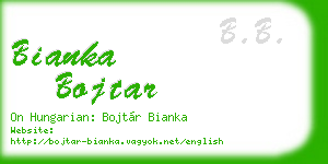 bianka bojtar business card